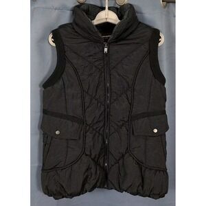 Johnston & Murphy Quilted Puffer Vest Men's Medium Black Packable Luxury Outdoor